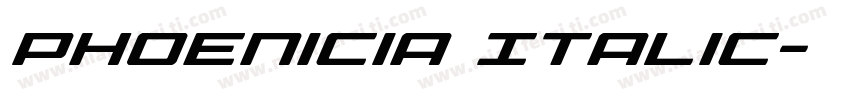 Phoenicia Italic字体转换